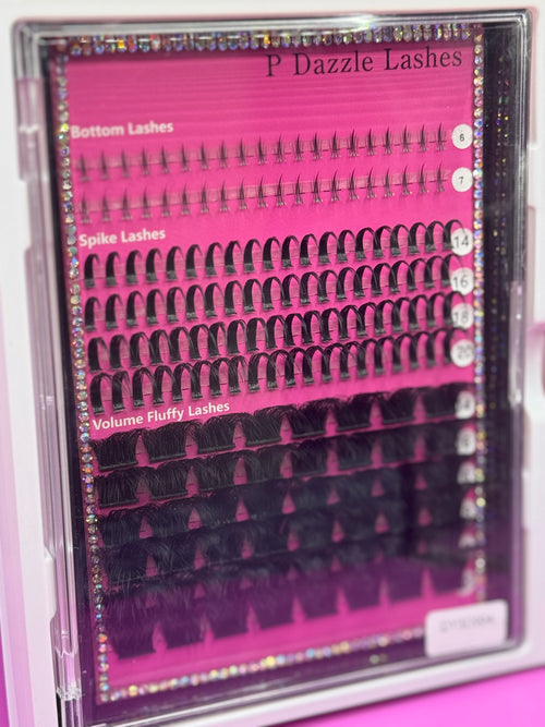 Dazzles Luxury DIY Cluster Lash Kit + Bottoms