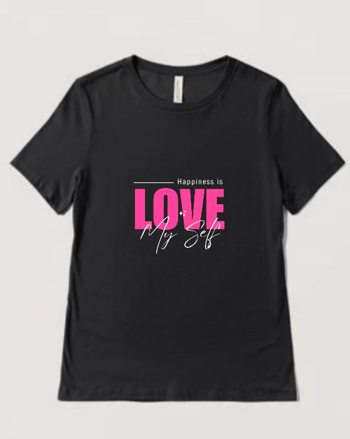 InspiraWear "Happiness is Loving Myself" T-Shirt