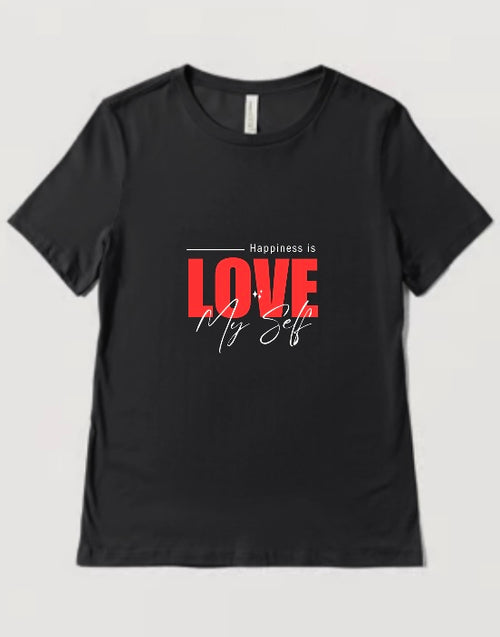 InspiraWear "Happiness is Loving Myself" T-Shirt