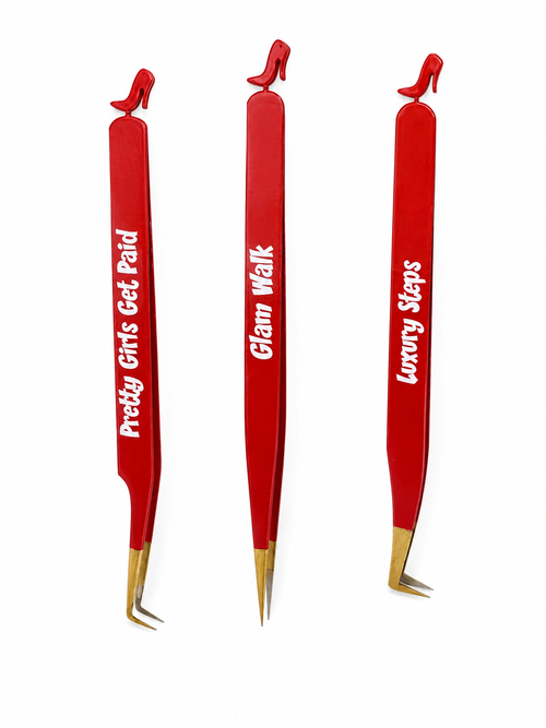 Dazzle’s Red Bottom Fiber Tip Tweezer Collection