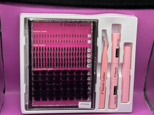 Dazzles Luxury DIY Cluster Lash Kit + Bottoms